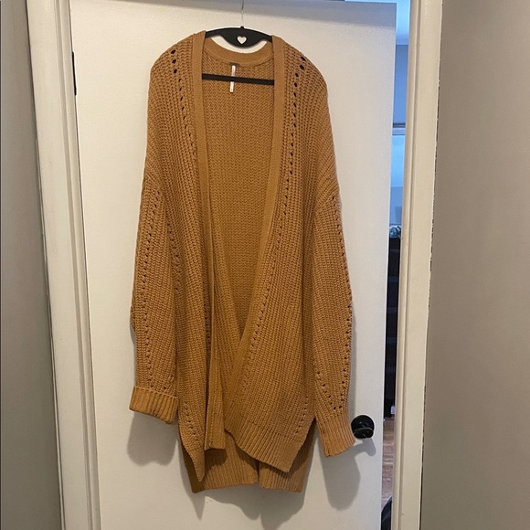 Free People Sweaters - Free People Warm Brown Open-Front Sweater